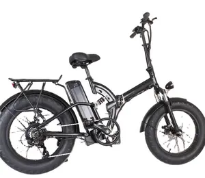 จักรยานไฟฟ้าพับได้สำหรับผู้ใหญ่,จักรยานเสือภูเขา Ebike 500W พร้อมยางไขมัน20นิ้วถอดได้แบตเตอรี่48V คลังสินค้า Eu