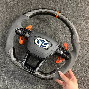Volante de Fibra de Carbono Compatible con Audi TT R8 TTS TTRS S3 8P MK2 MK3 B8 A3 A4 A5 A6 S1 <span class=keywords><strong>S2</strong></span> S5 RS3 RS4 RS5 RS6 RS7 C6 2008-2012 - Product Image 1
