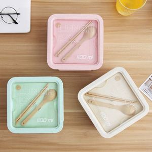 Bento Rice Husk Eco Wheat Straw Fiber <b>Lunch</b> Bag Soup Drinking Cup <b>Lunch</b> <b>Box</b> with Cutlery and Bag - Product Image 5