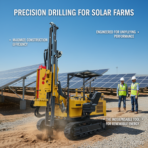 Pile driver solaire 5-en-1 / Installation de pieux, extraction de pieux à vis, forage DTH et vis de fondation tout-en-un pour tous les besoins de fondation - Product Image 5