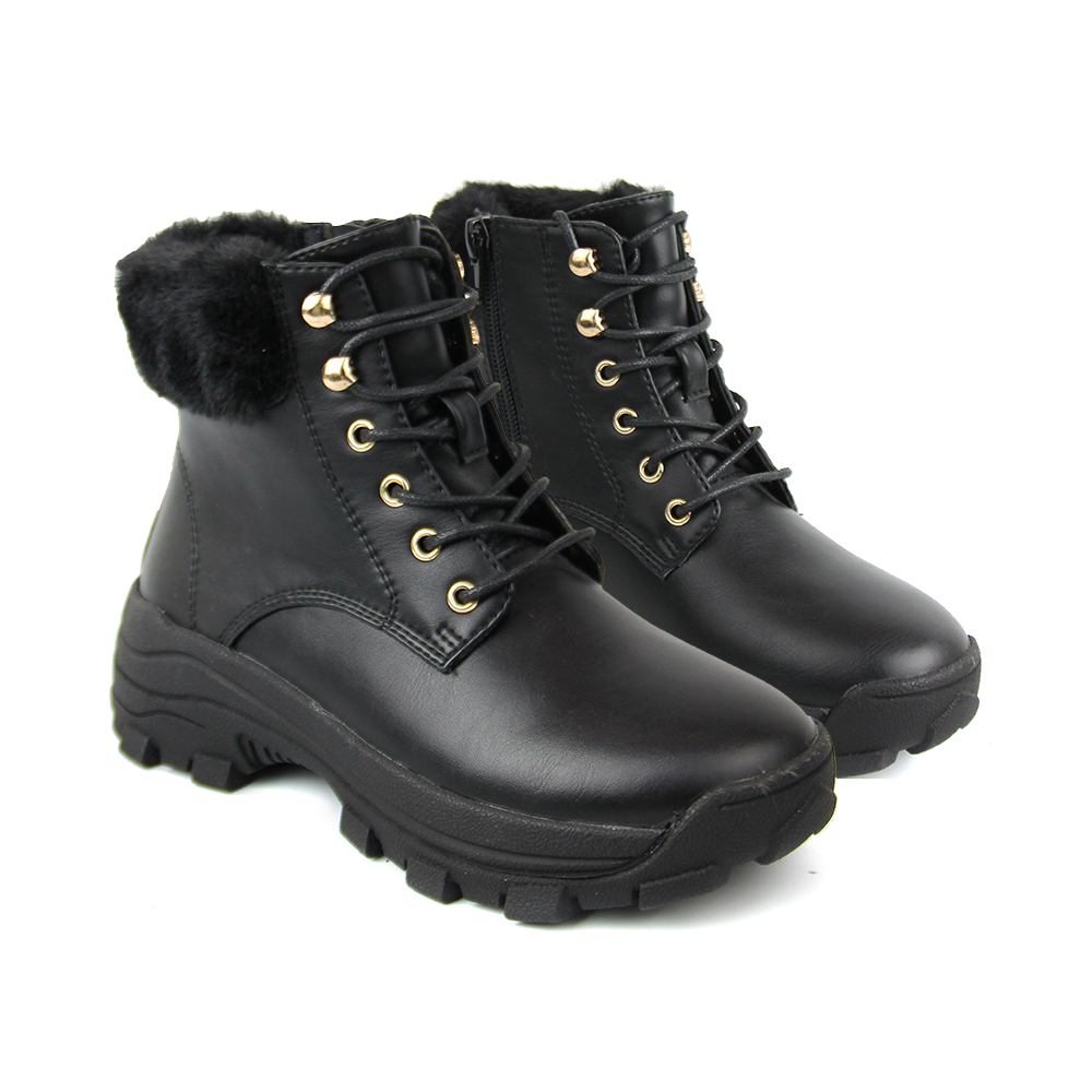 Winter Designer Fur Thick Chunky Waterproof Walking Running Jogging Children's Sports Sneaker Casual Leisure Shoes for Kids