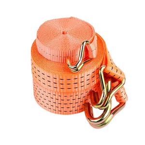 Cinghia di Fissaggio con Gancio a J Personalizzabile 25mm-100mm 1-10t, Cinghia in Poliestere per Carichi Pesanti, Cinghia con Fibbia a <span class=keywords><strong>Cricchetto</strong></span> per Camion e Auto - Product Image 1