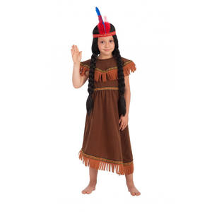 Costume Indiano per Bambine, Taglia 8-11 Anni, Altezza 138-148 cm - Product Image 1