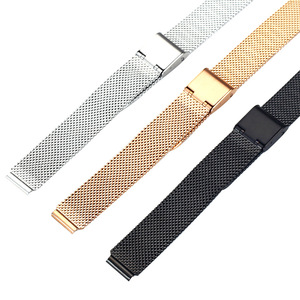 <span class=keywords><strong>Bracelet</strong></span> de montre de luxe en acier inoxydable milanais à trois maillons, <span class=keywords><strong>bracelet</strong></span> de remplacement en métal compatible avec le tracker d'activité Mi Band - Product Image 6