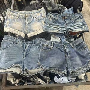 Pantalones Cortos de Mezclilla de Segunda Mano para Mujer, Pantalones Cortos de Verano de Cintura Alta para Mujer, Pantalones y Shorts de Mezclilla para Mujer, <span class=keywords><strong>Ropa</strong></span> Usada - Product Image 2
