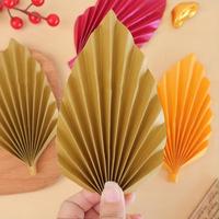2 teile/paket Glitter Fan Cake Topper Golden Leaf Kuchen Dekoration liefert Hochzeits torte Zubehör Valentinstag Palm Leaf Papier Fan