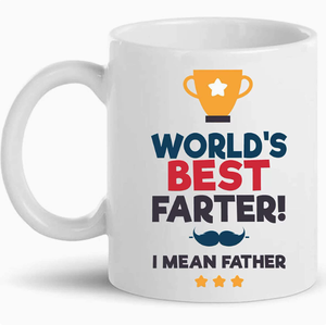 Taza de Café de Cerámica Creativa y Divertida, 'El Mejor Pedrero del Mundo', '<span class=keywords><strong>Ups</strong></span>, Quise decir Papá', Regalo Personalizado para el Día del Padre, Taza para Hombre - Product Image 1