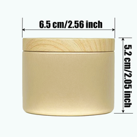 Heißer Verkauf 4oz 8oz Großhandel Lagerung rund Champagner goldene Weißblech Kerze Metall Dosen Dosen für Kerzen gläser Falsche Holzmaserung Deckel