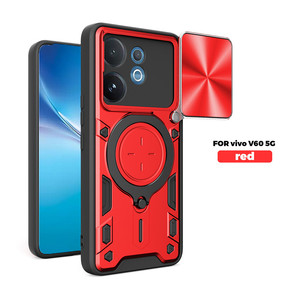 เคสโทรศัพท์ PC TPU ขาตั้งแม่เหล็กหน้าต่างบานเลื่อนซีดีสำหรับ VIVO V60 5G - Product Image 2