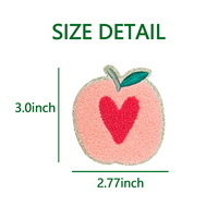Vente chaude broderie professeur jour Chenille patchs personnalisé paillettes crayon Crayon Apple enseignant Logo fer sur patchs pour vêtements