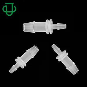 Plástico anticorrosión PP 1/8 "a 1/4" espiga para tubería reductor de instalación de tuberías de 2 vías conector de manguera reductora recta de púas