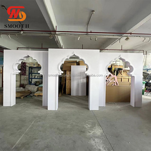Smooth Luxury <b>Wedding</b> Party Stage Decoration Background <b>Arch</b> Stand White PVC 3D <b>Arch</b> Backdrop for Events - Product Image 1