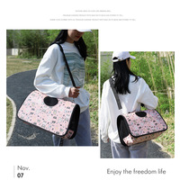 Sac à main Portable pour chat, porte-animal de compagnie en plein air respirant, sac de transport pour petit chien et chat approuvé par la compagnie aérienne.