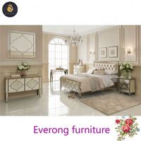 Ensemble chambre de haute qualité avec commode noire + table de chevet + coffre à 4 tiroirs + lit de rangement LED + miroir