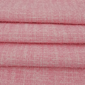 RTS Yarn Dyed Fancy Jacquard <strong>Pink</strong> <strong>Tweed</strong> <strong>Fabric</strong> for Coat/Blazer - Product Image 3