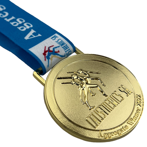 Medallas de gimnasia de aleación de zinc y Metal de diseño personalizado Medalla de Deportes de baile y calistenia de oro 3D con cinta para el cuello Artesanía del ganador - Product Image 2