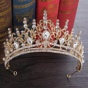 Diadema della corona degli accessori per capelli da sposa della festa di compleanno del cristallo di rocca fatto a mano scintillante di lusso per la sposa - Product Image 3