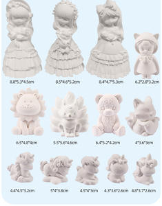 Personalizado Alta Resistência Crianças Modelo De Gesso Brinquedos Handmade Diy Pintado Boneca De Gesso Pintura Coloring Graffiti Gesso Artesanato boneca - Product Image 3