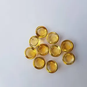 Cabochon de quartz citrine naturel, forme ronde, dos plat, pierre précieuse calibrée pour la fabrication de bijoux, pierre de naissance, fournisseur de bagues et colliers - Product Image 6