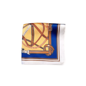 Foulard Quadrato Piccolo con Catena 70x70cm 38G in Seta per Donna Accessorio Moda - Product Image 1