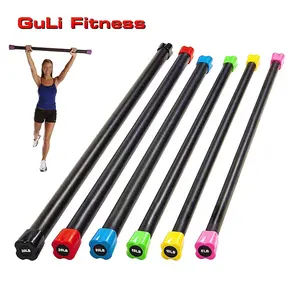 Guli Fitness Multi Color Weighted Workout Body Bar Padded Exercise Weighted Total Body Bar Body Toning Exercise Bar For Exercise