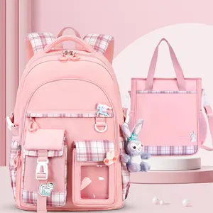 Fabriek Groothandel Mode Trend Hoge Kwaliteit Kid Rugzak 2Pc Set Schattig Roze Meisje Speelgoed Accessoire Rugzak Schooltas