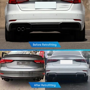 ชุดแต่งกันชนหน้าและหลัง RS3 รุ่นใหม่ แบบ Universal Fitment พร้อมไฟตัดหมอก ติดตั้งง่ายสำหรับอัพเกรดรถยนต์ Audi A3 ปี 2017 - Product Image 3