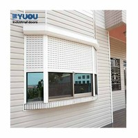 Antirrobo y resistencia al viento de tormenta Instalación exterior Ventana de persiana de aluminio