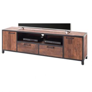 Mueble de TV con estante de madera maciza moderno de último diseño para sala de estar - Product Image 3