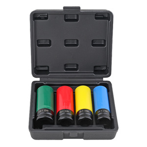 Juego de llaves de vaso neumáticas Xi Meng de 4 piezas, 17, 19, 21 mm, herramienta de aire de acero hexagonal profunda para protección de cubo de rueda - Product Image 2