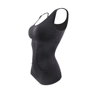 Blusas Moldeadoras Negras sin Costuras <span class=keywords><strong>para</strong></span> <span class=keywords><strong>Mujer</strong></span>, Transpirables, de Color Sólido, Top Reductor de Abdomen, Ropa Interior Cómoda <span class=keywords><strong>para</strong></span> Moldear el Cuerpo - Product Image 3