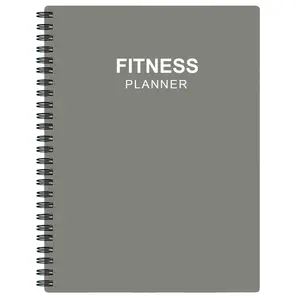 Custom Personalized Spiral GYM Weekly Tracker Weight Loss Workout Log Book Fitness Journal And Planner For Women Men