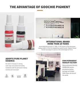 Inchiostro cosmetico del tatuaggio delle sopracciglia di Microblading del pigmento permanente liquido di trucco di Goochie