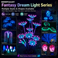 Lumières LED d'extérieur Momovalley, blanc chaud, fleurs artificielles en plastique en forme de narcisse pour Noël, mariage, parc, cour, allée, pelouse