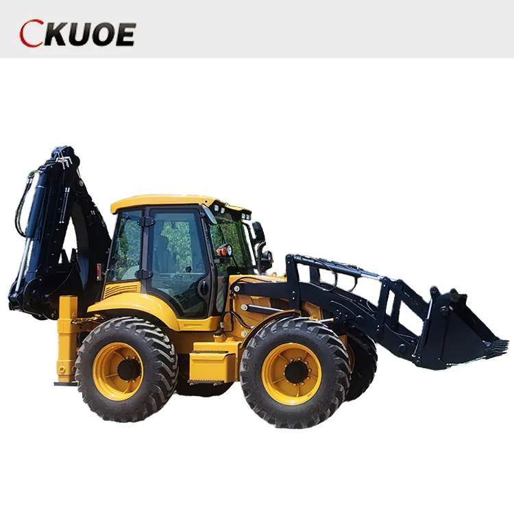 CE EPA Certified 4wd Mini Backhoe Excavator New Compact Four-Wheel Articulated Front Wheel Loader Backhoe Loader with Low Price