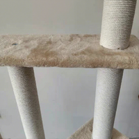 Arbre à chat du sol au plafond de 267 cm de hauteur avec condo, hamac, poteaux à gratter, corde en sisal et maison de jeu pour chatons
