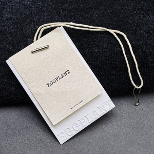 Etichetta Minimalista Vintage di Alta Qualità con Clip in Metallo, Etichetta Personalizzata per Abbigliamento di Lusso Sostenibile, <span class=keywords><strong>Stampa</strong></span> UV - Product Image 4