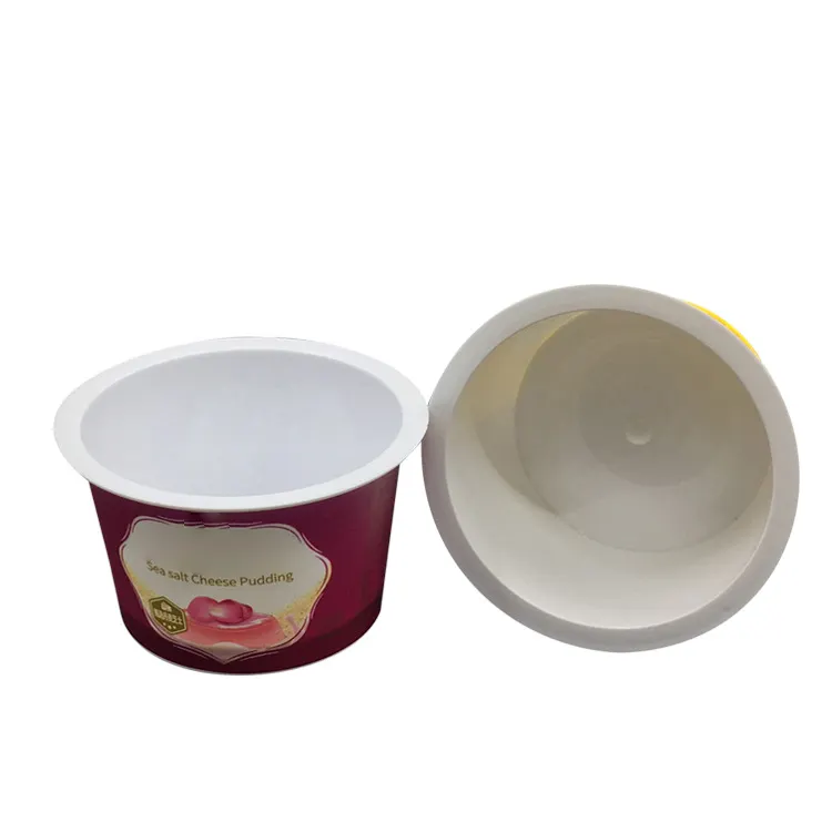 Envase de plástico PP IML para Yogurt, contenedor de helado, vasos de gelatina, nuevo diseño