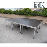 Scène mobile RK Professional Service 1x1 m avec plate-forme de scène carrée et jambe de scène réglable