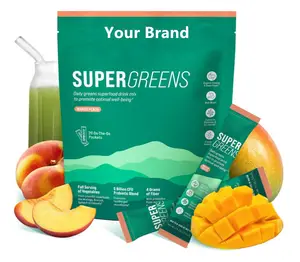OEM Supergreens Superfood зеленый напиток порошок для пищеварительных ферментов