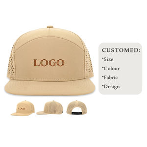Chapeau d'été personnalisé en maille respirante imperméable à séchage rapide avec découpe laser et trous perforés pour activités de plein air - Product Image 1