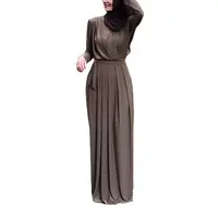 Toptan yüksek kalite Abaya müslüman elbise malezya zarif dantel Up elbiseler Dubai ulusal müslüman kadın İslam giyim