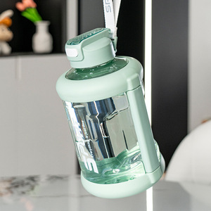Bouteille d'eau de sport d'été avec paille, pour hommes et femmes, portable, 2100 ml, résistante aux hautes températures, grande capacité, en <span class=keywords><strong>PC</strong></span>, seau à eau - Product Image 6