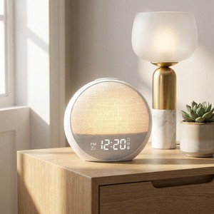 Máquina de Sonido Blanco para el Bienestar, para el Sueño del Bebé, con Luz Inteligente de Amanecer, <span class=keywords><strong>Despertador</strong></span>, 30 Sonidos Tranquilos, RGB - Product Image 1