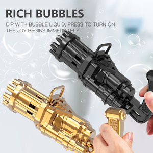 Máquina de burbujas automática para niños, juguete de aire libre, Mini pistola de burbujas negra Gatling, <span class=keywords><strong>2021</strong></span> - Product Image 2