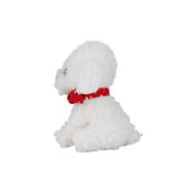 Vente chaude Réaliste Caniche Blanc En Peluche Jouet Fabriqué À La Main Réaliste Chien Debout Animal En Peluche