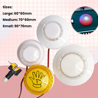 Vente en gros de boutons poussoirs d'arcade personnalisés de 60 mm, 70 mm, 90 mm, fourniture directe d'usine, kit d'accessoires pour distributeurs automatiques, interrupteur lumineux