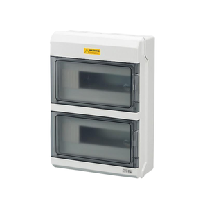 24 way Surface Mount IP66 Waterproof Distribution Box 24-36 Way Press-to-Open Minimalist Electrical Enclosure Only empty boxes - Product Image 1