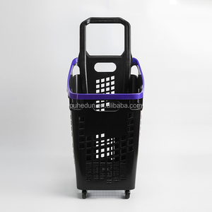 Panier à roulettes en plastique durable et écologique Roues faciles à transporter pour des achats pratiques - Product Image 1