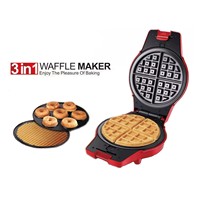 Mini gaufrier électrique compact antiadhésif pour petit-déjeuner à la française, idéal pour gâteaux et pâtisseries maison et utilisation en extérieur